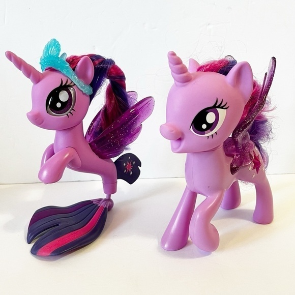 My Little Pony Sea Princess Twilight Sparkle 2017 Glitter Wings G4 Talking 2x - Picture 1 of 12